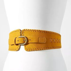 Anthropologie Golden Yellow Belt with Double Buckle